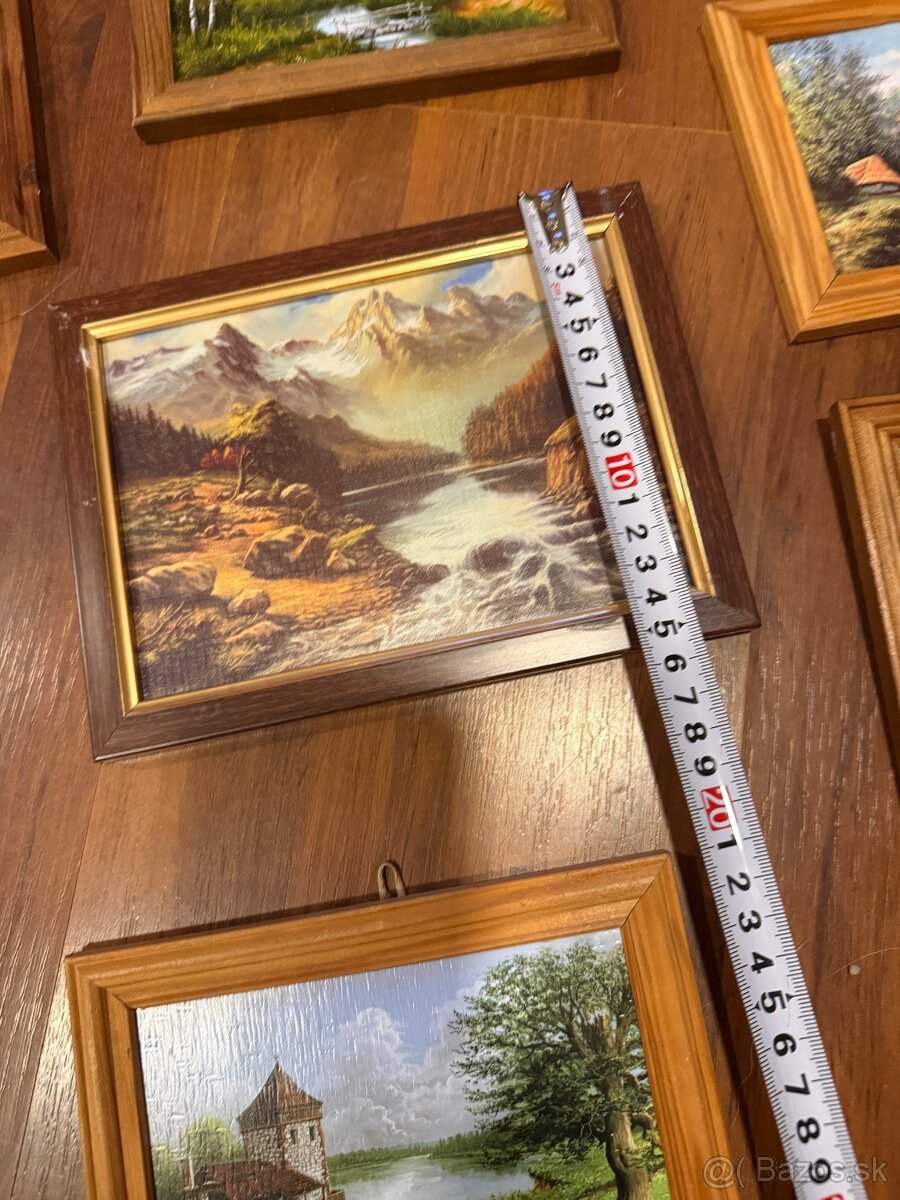 9 obrazov v drevených rámoch - 16