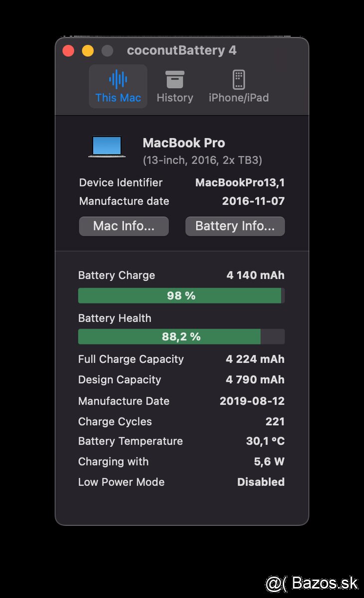 MacBook Pro (13-inch, late 2016, Two Thunderbolt 3 ports) - 16