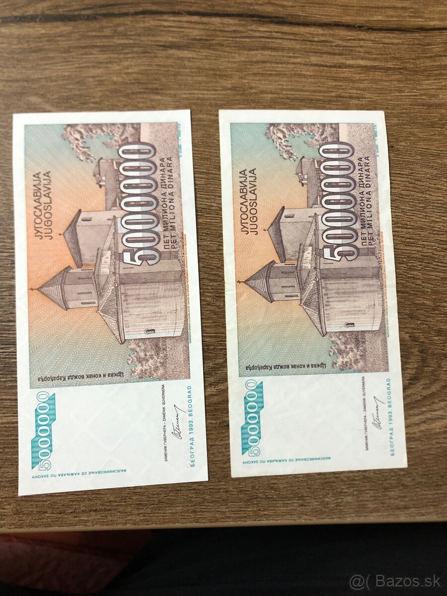 Bankovky JUHOSLAVIA 3 - 16