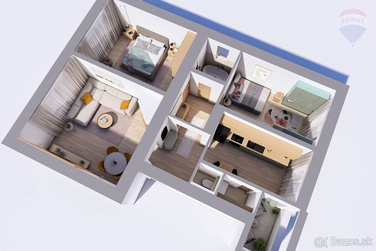 PREDANÉ Predaj: 3-izbový byt s krbom priamo v centre L - 16