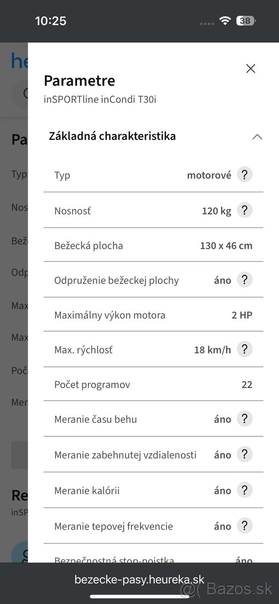 Bežecký pás inSportline inCondiT30i - 16