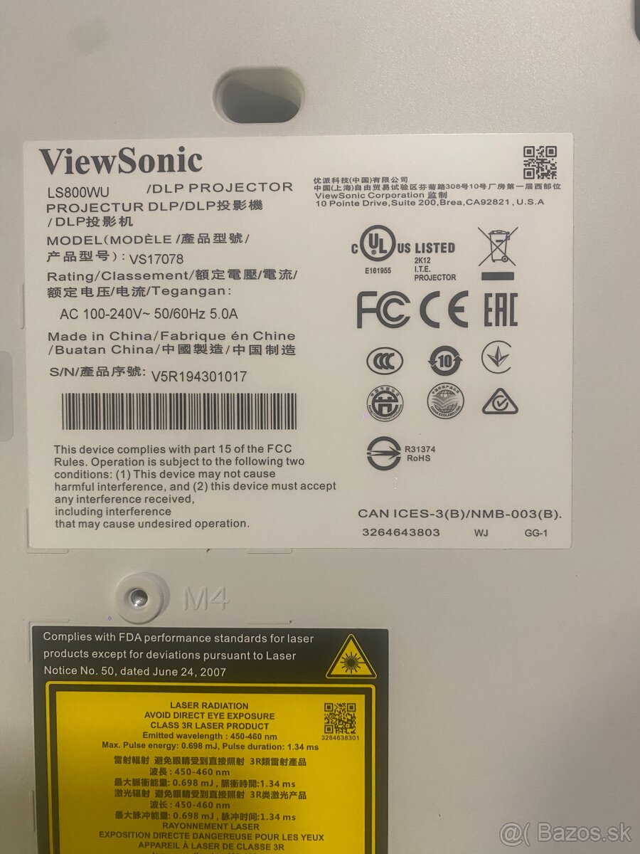 Projektor VIEWSONIC LS800WU- laser- 5500ANSI, - 16
