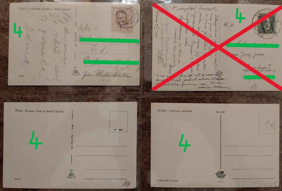 Pohľadnice - ŽILINA (čiernobiele + malý formát) - 16