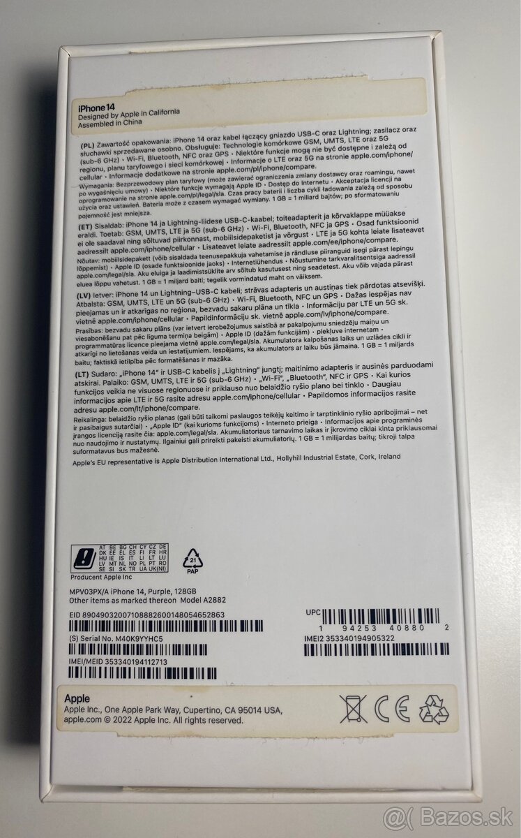 iPhone 14, batéria 80% - 16