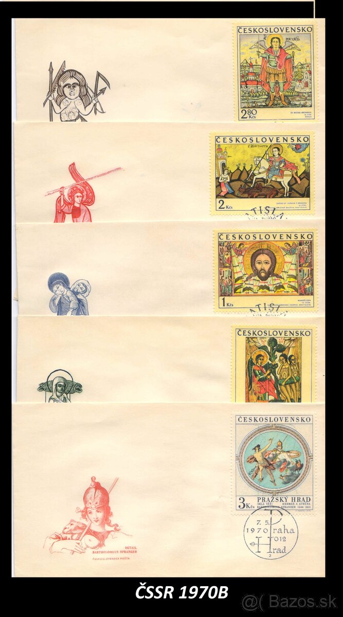 Poštové známky, filatelia: ČSSR, FDC obálky - 16