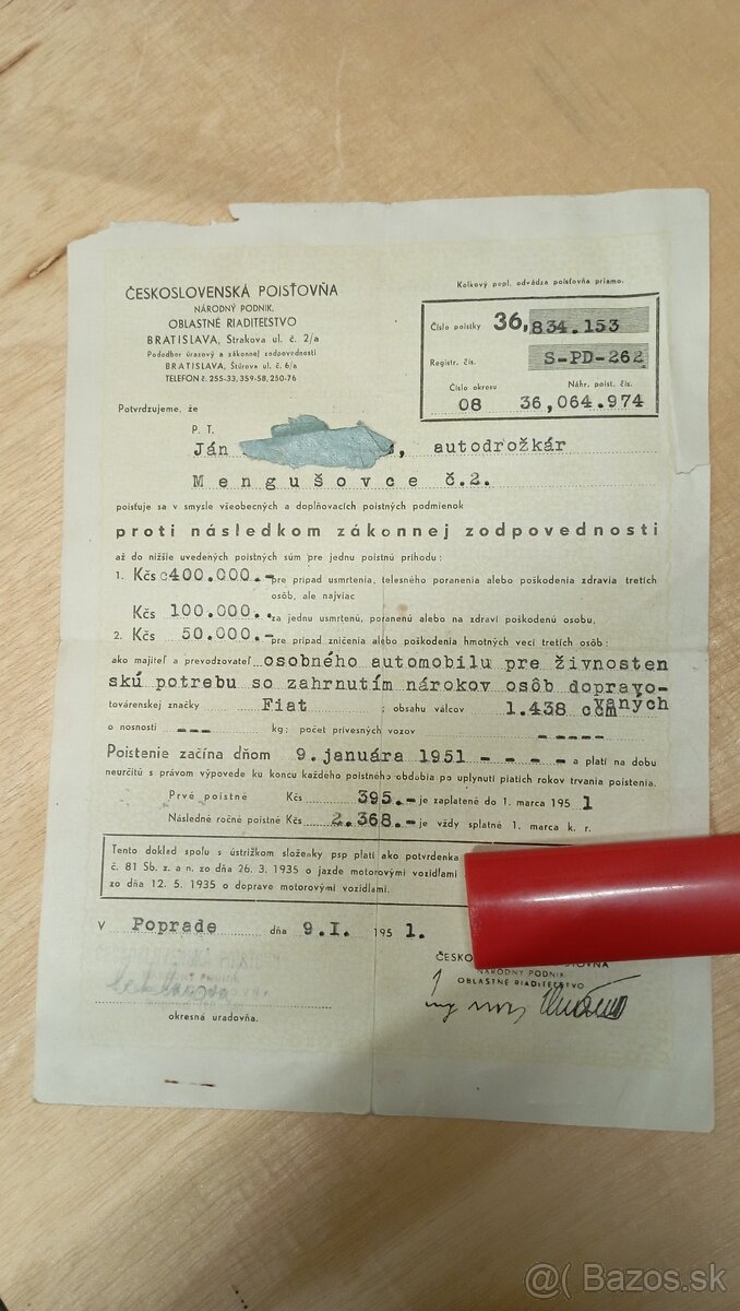 Preukaz..účtenka ..na veterán.. Škoda - 16