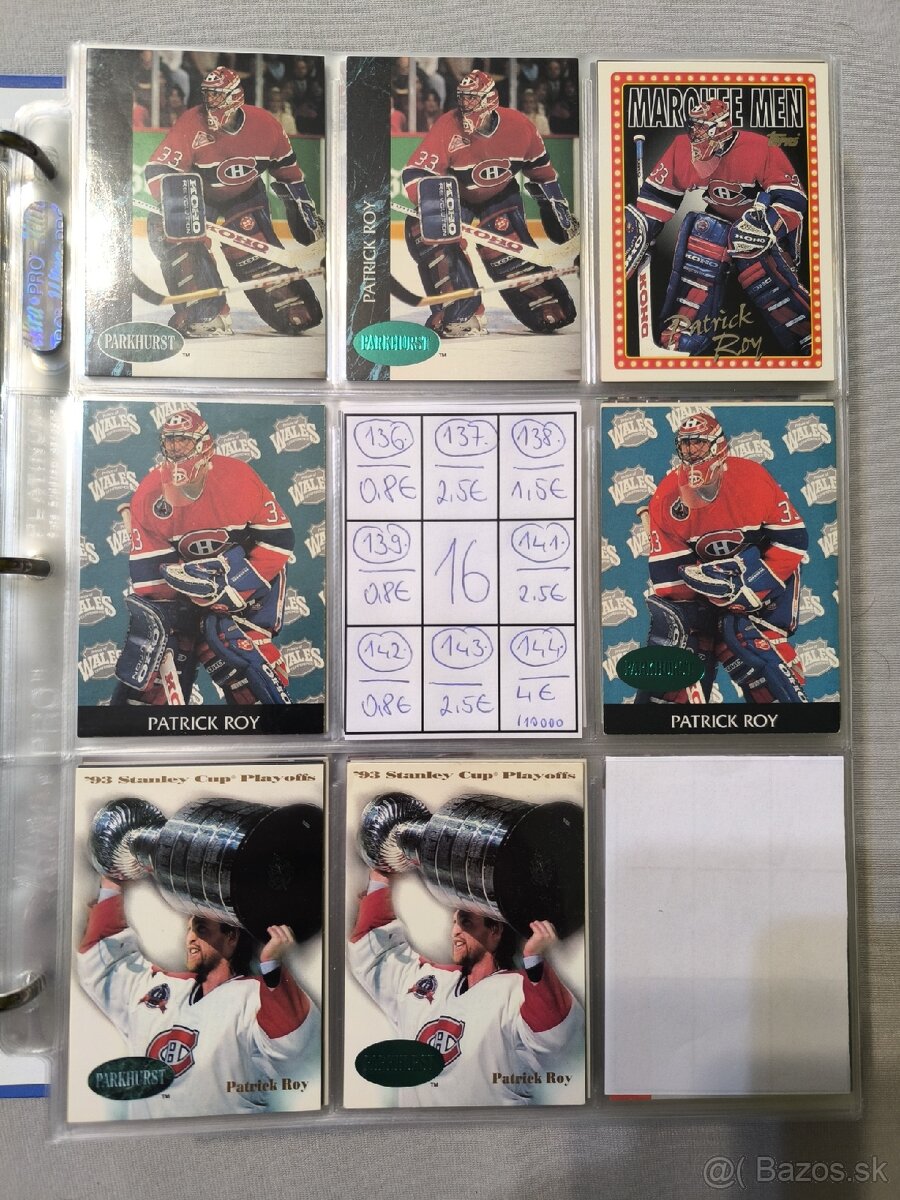 Hokejové kartičky - Patrick Roy 1 - 16