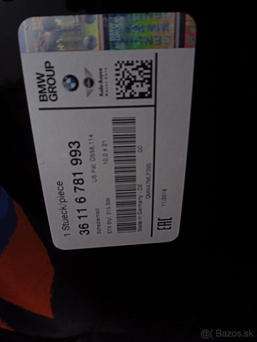 Elektróny BMW X5,X6 , r21 , 5x120 - 16