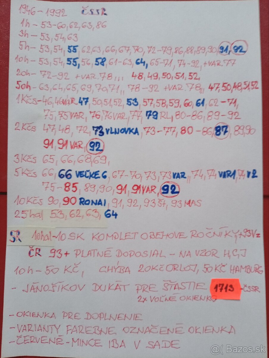 Mince ČSSR,SR,ČR 1946-2008 - 16
