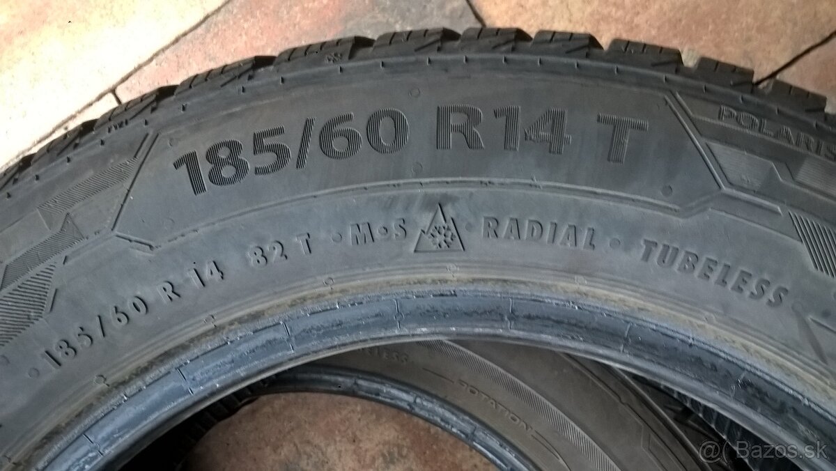 4 ks ZIMNÉ 185/60 R15 84T BARUM Polaris 5 - UŽ OD 15,-€/kus - 16