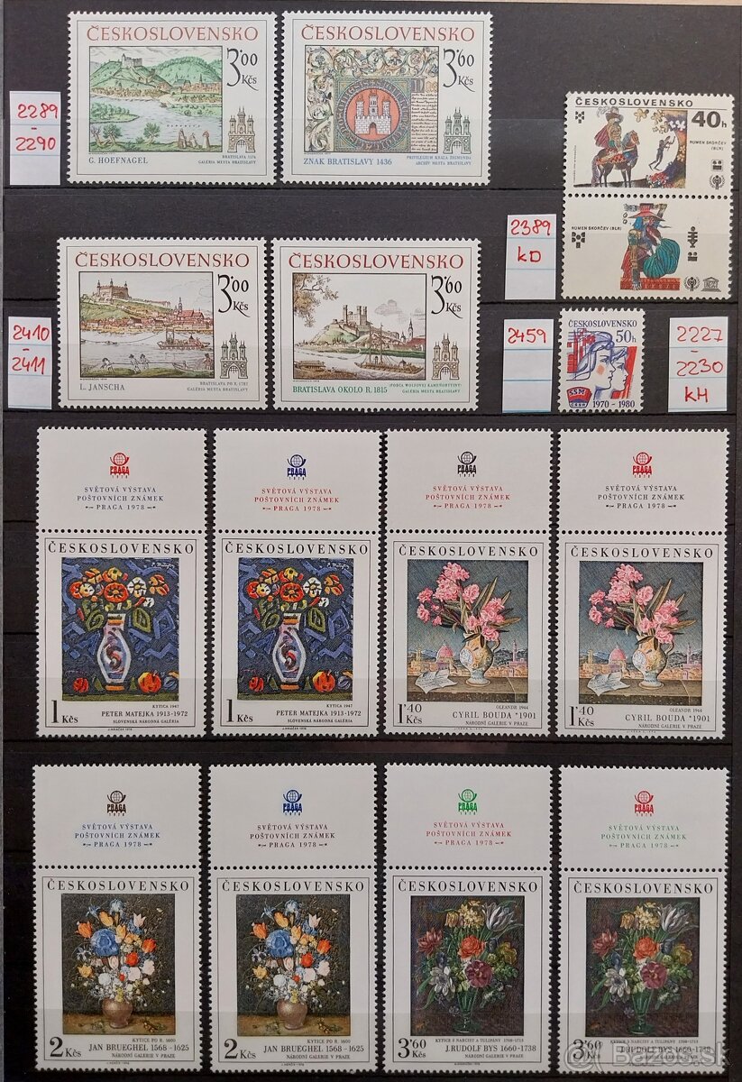 Známky ČESKOSLOVENSKO – 1 - 16