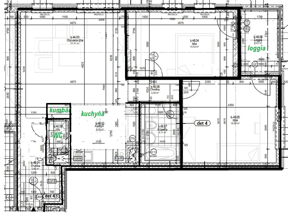 3 izbový byt s parkovacím miestom, Kaštielska, Ružinov - 16