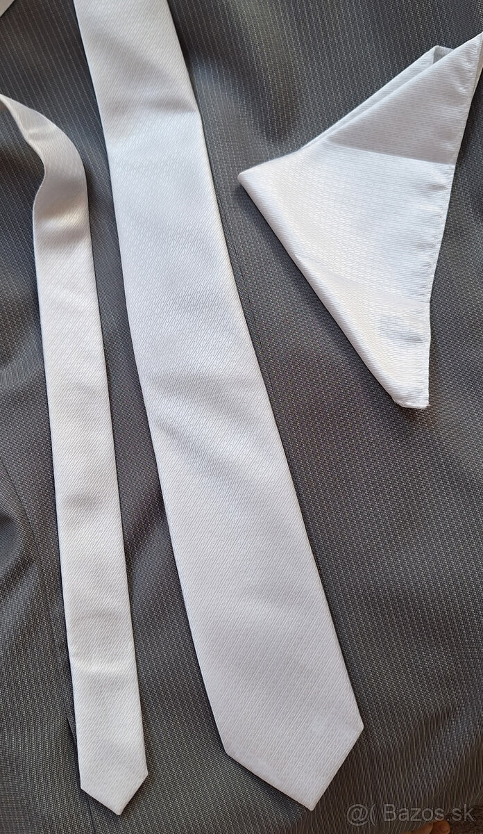 slim fit oblek Daniel Hechter + 2 kravaty - 16