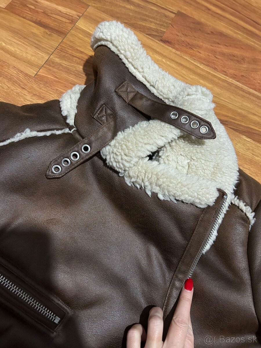 Kozuch zateplená kožená bunda - 16
