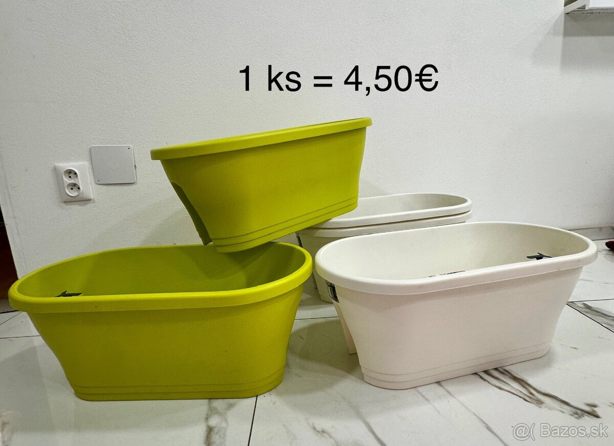 Predám nové plastové kvetináče - 16