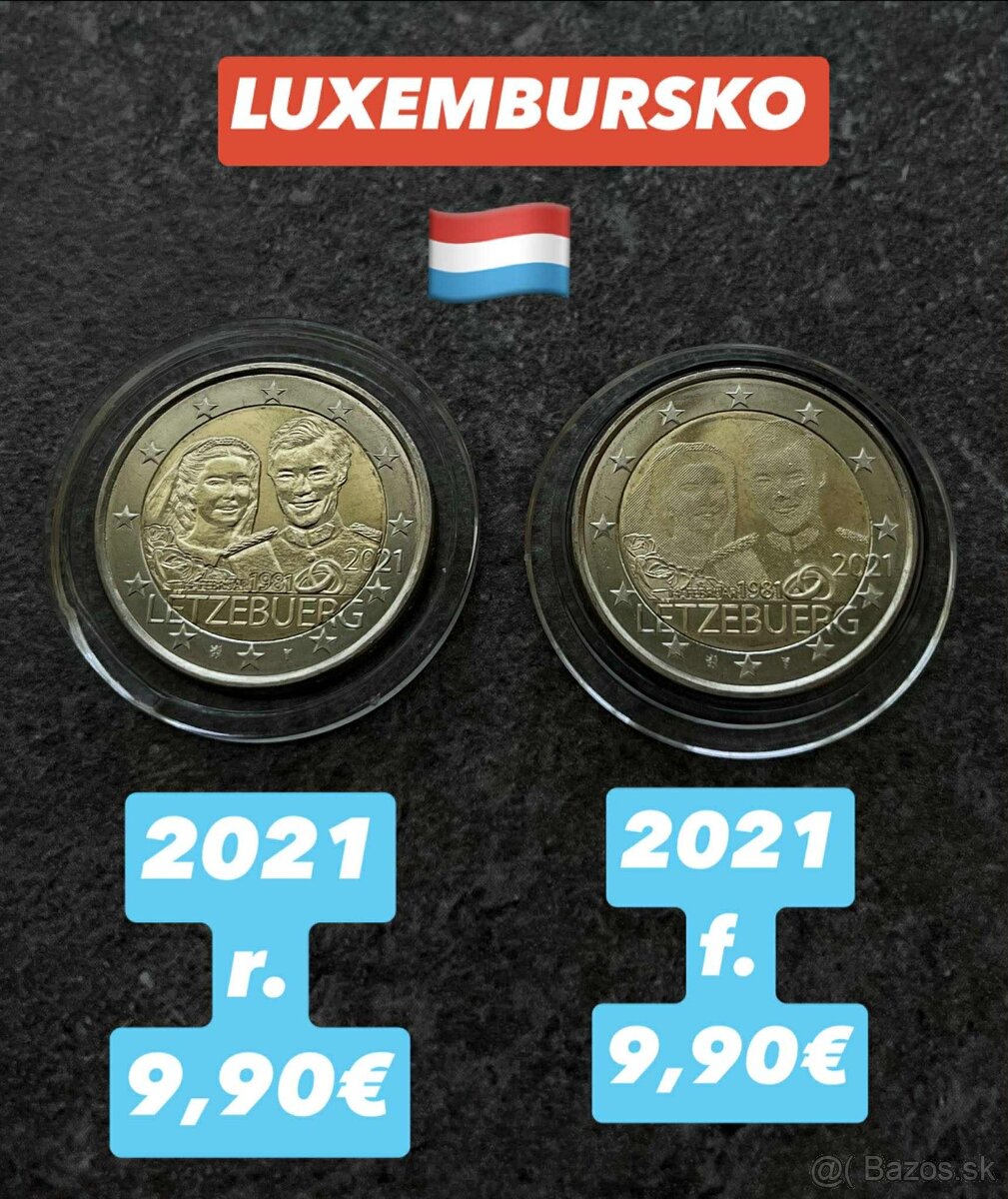 Luxembursko - 2 eurové mince - 16