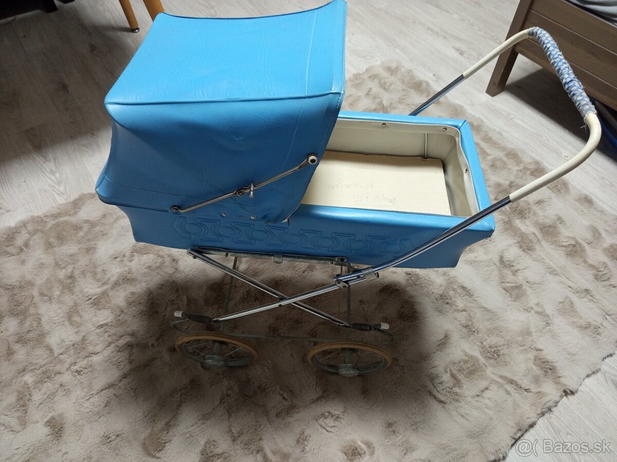 Detský retro kočík kočiar pre bábiky - 16