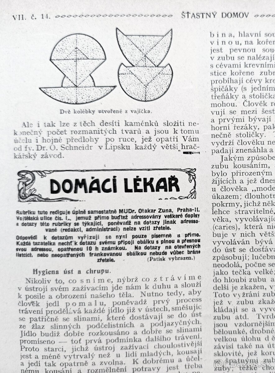Časopisy ŠŤASTNÝ DOMOV, Rakousko-Uhersko 1911, svázaný - 16