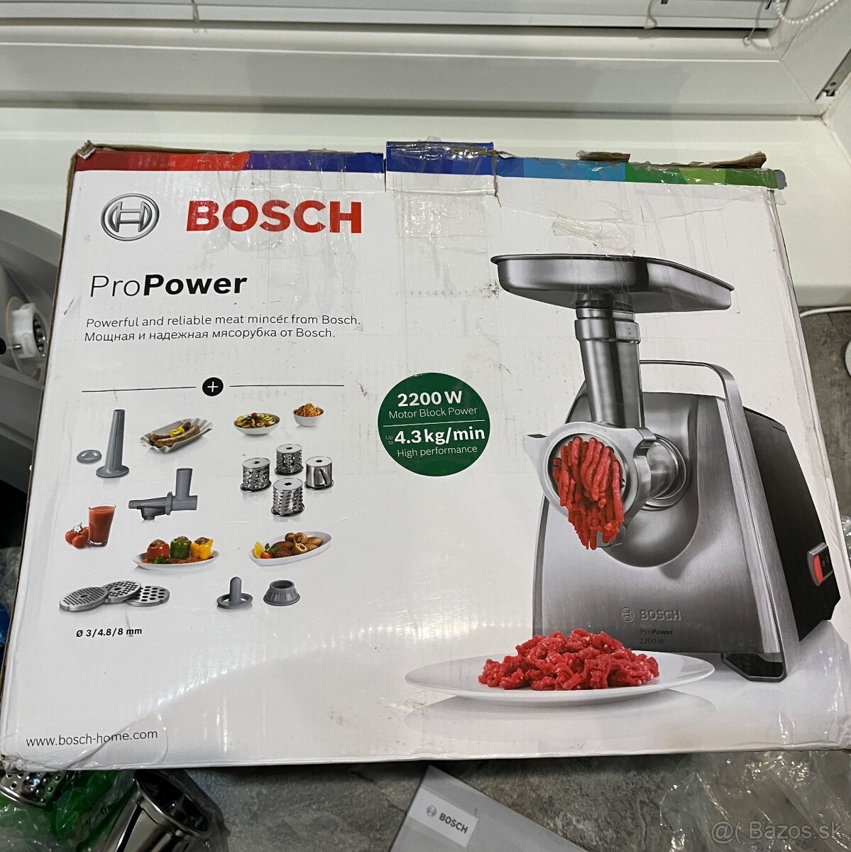 Nový mäsomlynček Bosch MFW68660 ProPower 2200 W - 16