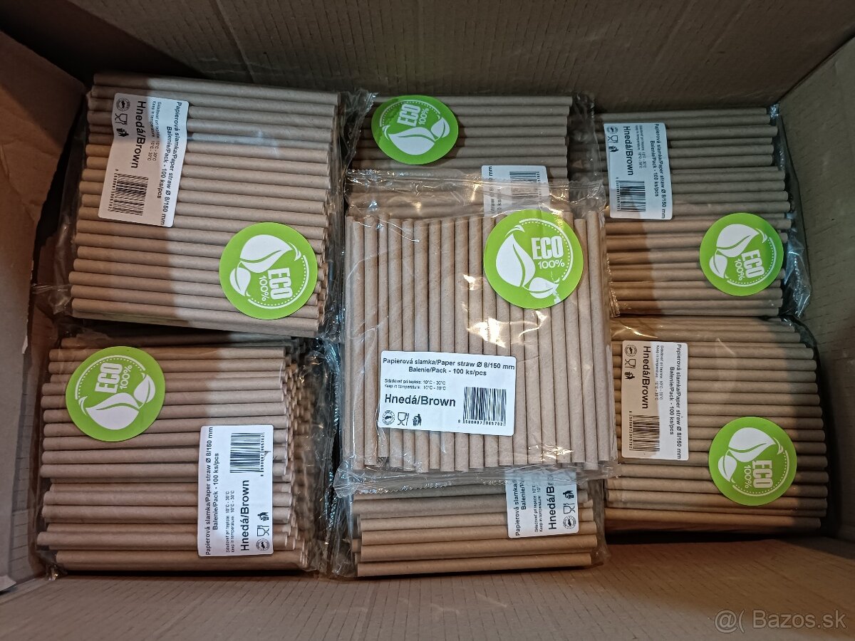 PAPIEROVÉ POHÁRE A SLAMKY RÔZNE DRUHY - 16