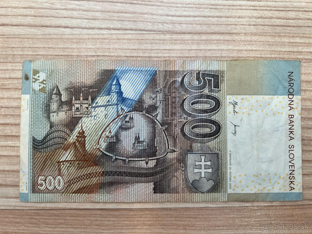 Slovenské bankovky 500 SK - 16