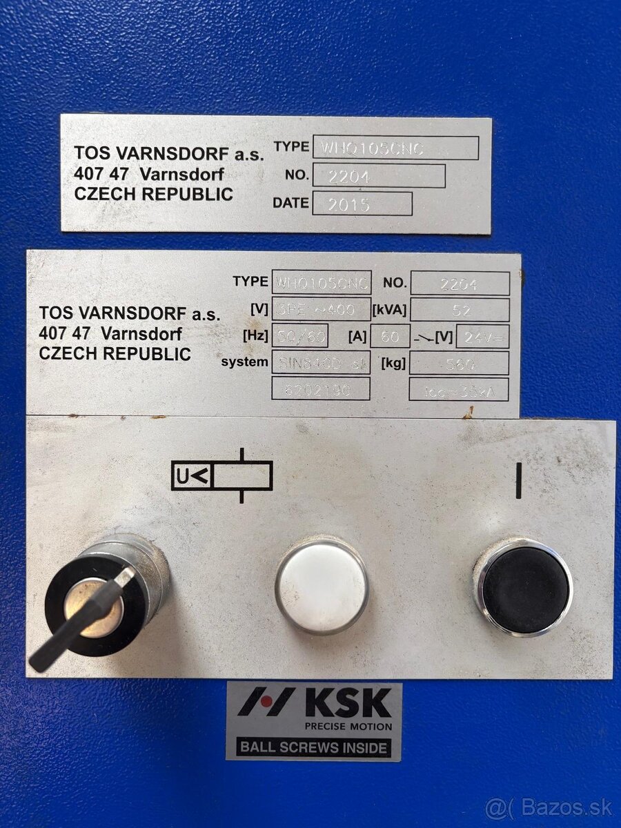 WHQ 105 CNC Sinumerik 840D, rok 2015, 11800 hod. vretena - 16