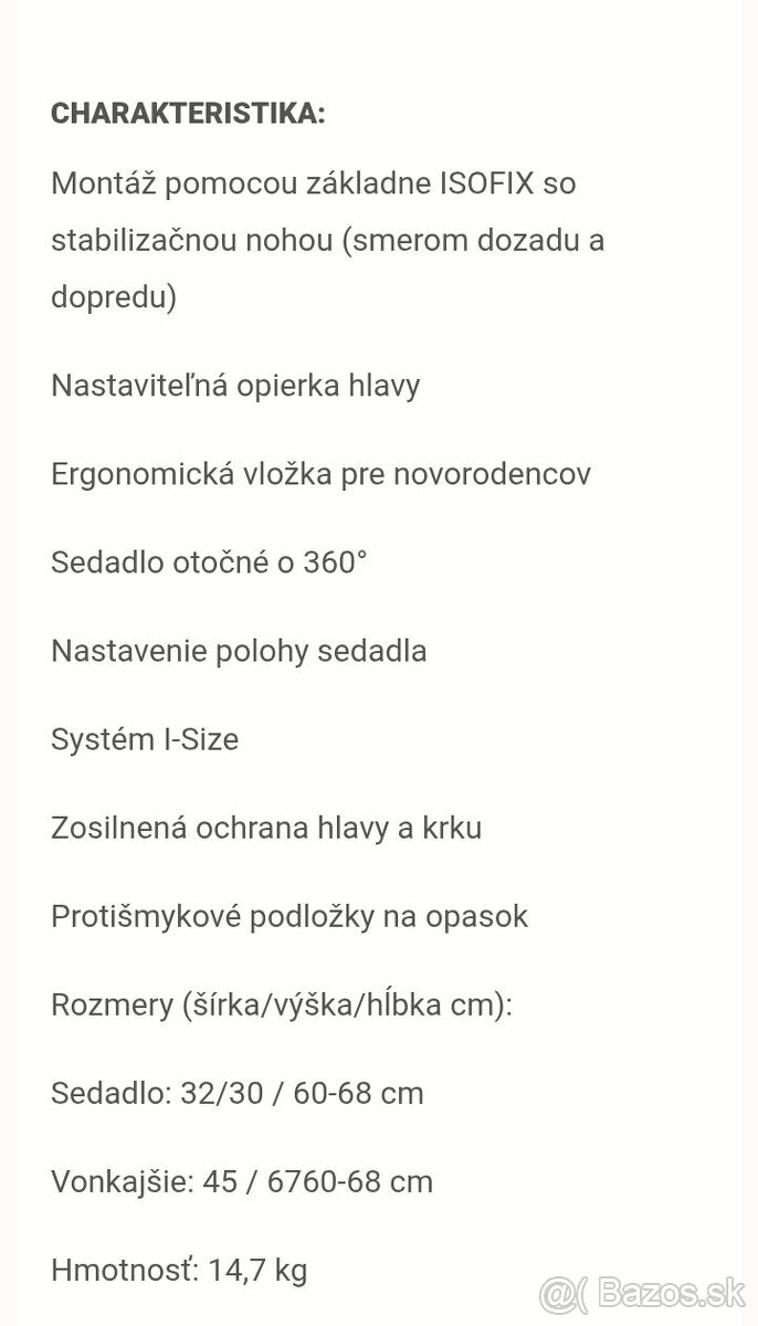 Autosedačka 4Baby Nano-Fix 40-105 CM - 16