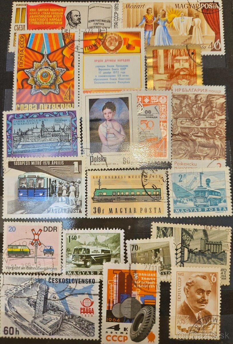 Poštové známky 1 - 16