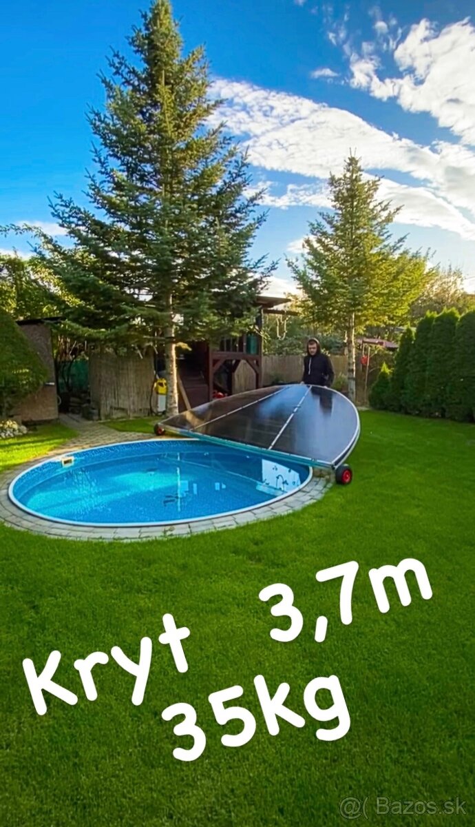 Zastrešenie bazéna 3,8m 4,2m 4,8m 7,2x3,3m prekrytie bazéna - 16