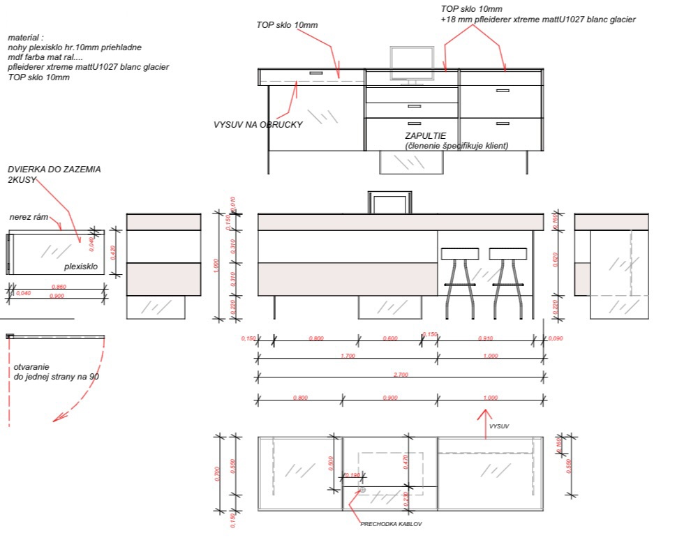 Luxusné predajné vitríny s LED osvetlením - 16
