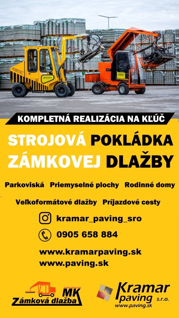 Strojová pokladka/ukladanie zámkovej dlažby TOP - 16