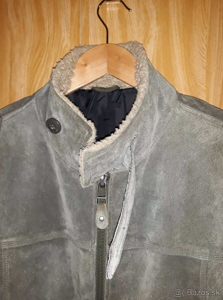 Mustang Kožená bunda zelená na zimu - 16