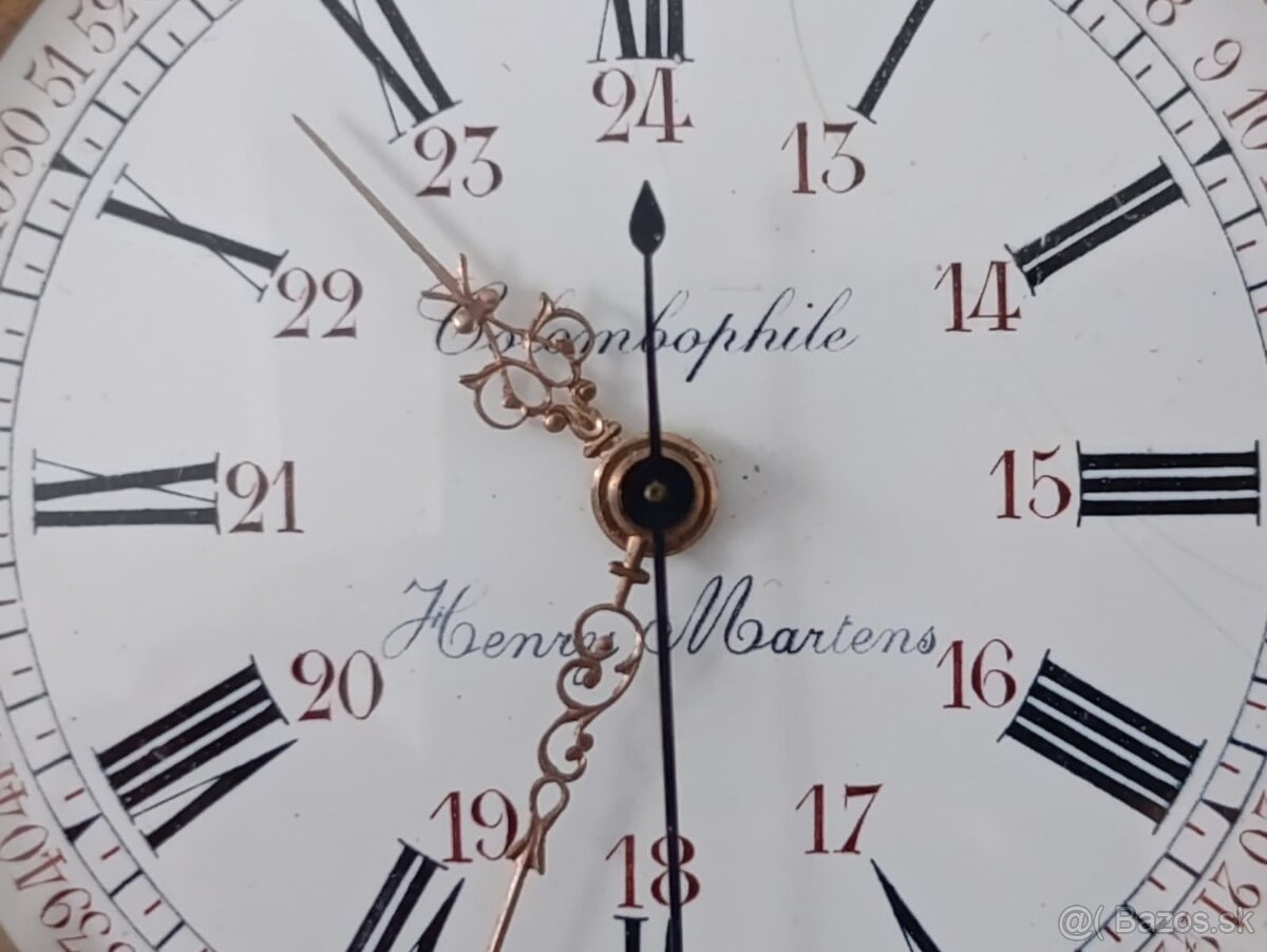 Velmi zajímavé a moc pěkné masivní kapesní hodinky COLOMBOP - 16