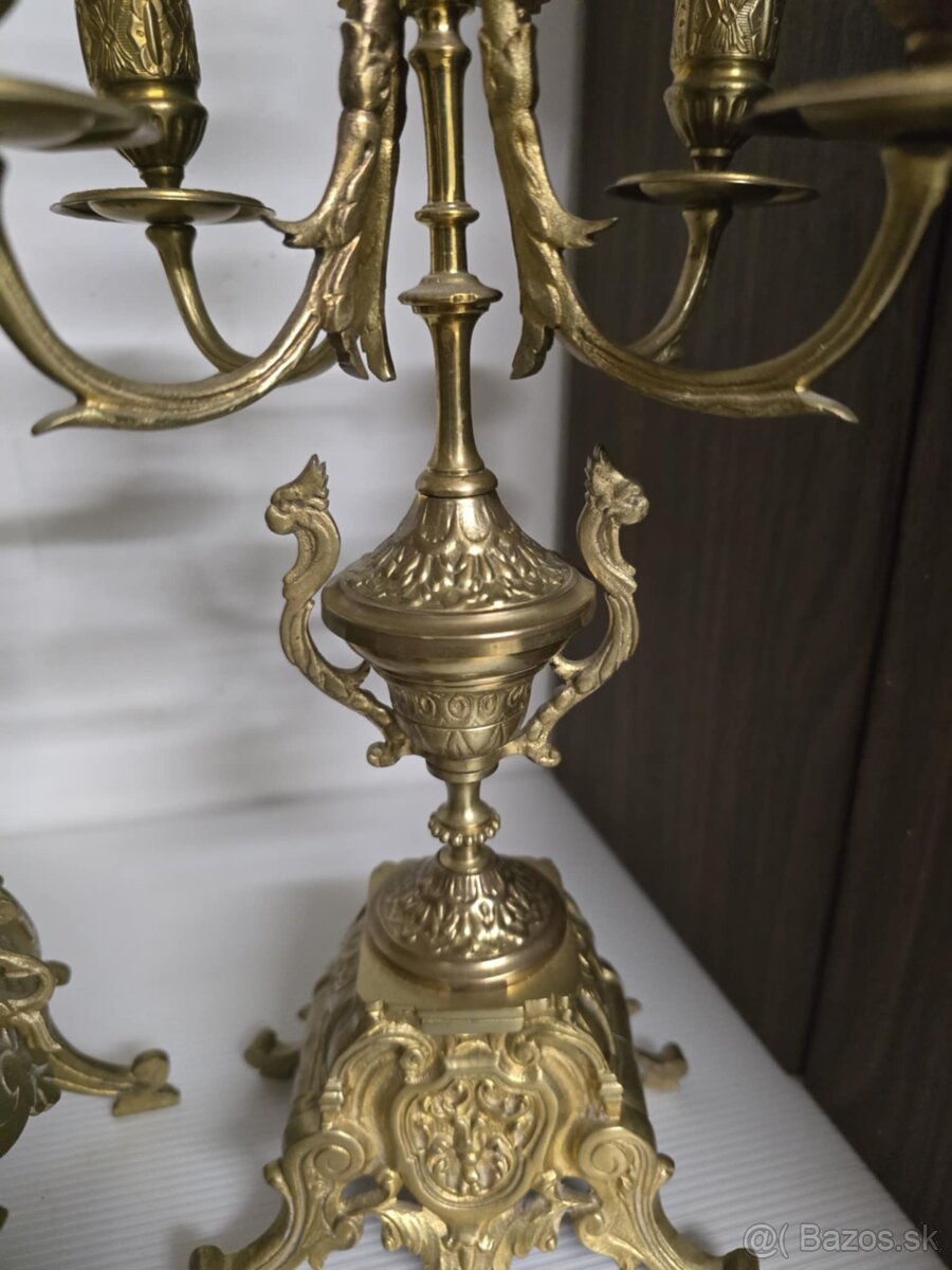 Starozitne krbove hodiny a svietniky.....cislo 13 - 16