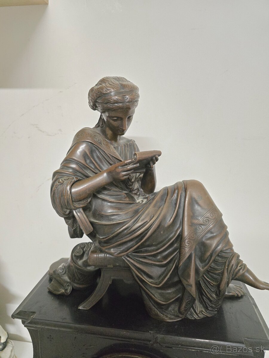 Krbove hodiny a svietniky bronz - 16