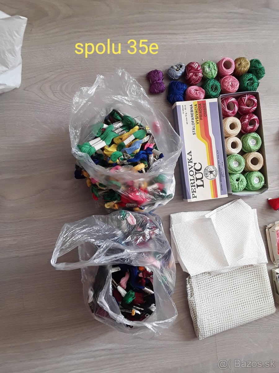 Rozne bavlnky na vysivanie,chemlon, - 16