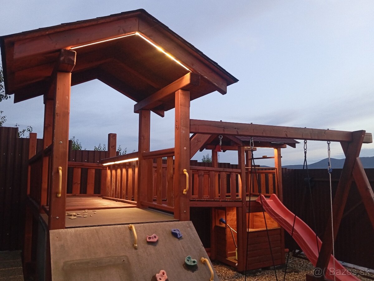 Detské ihrisko hojdačka šmýkačka detské preliezky a domčeky - 16