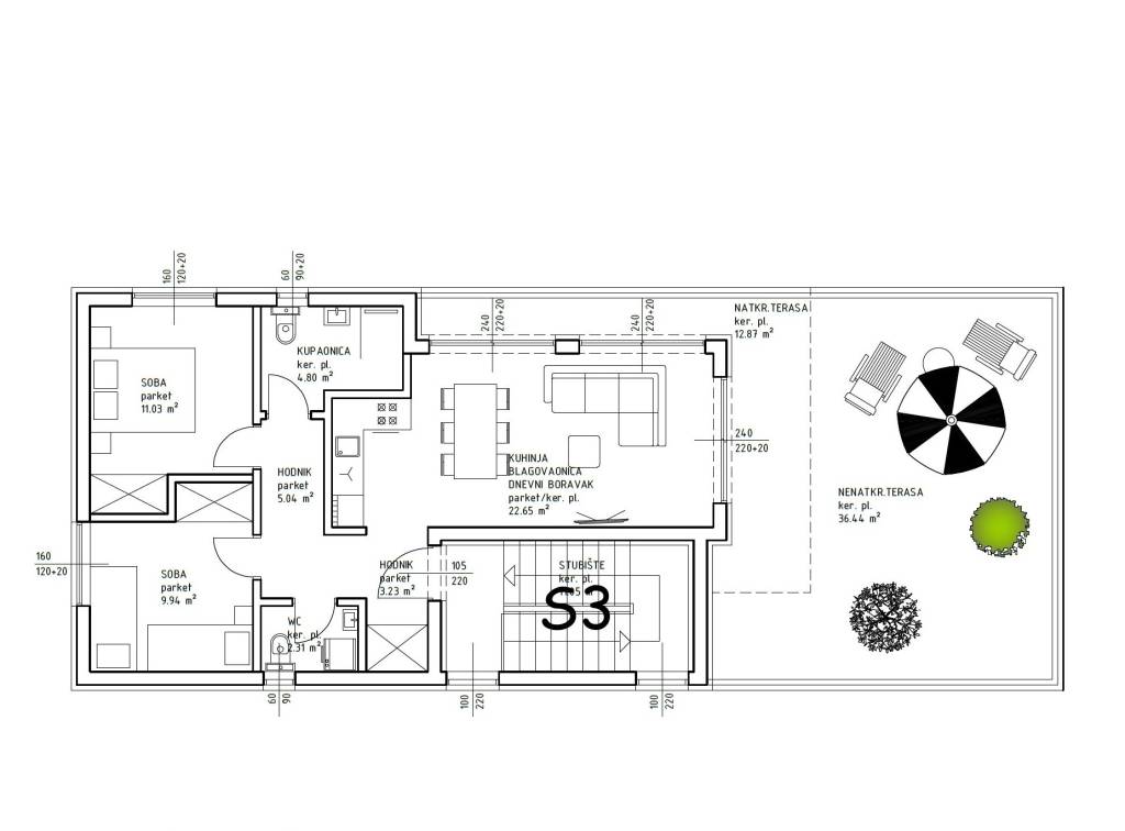 CHORVÁTSKO - Apartmán v pokojnej lokalite - SABUNIKE, Nin - 16