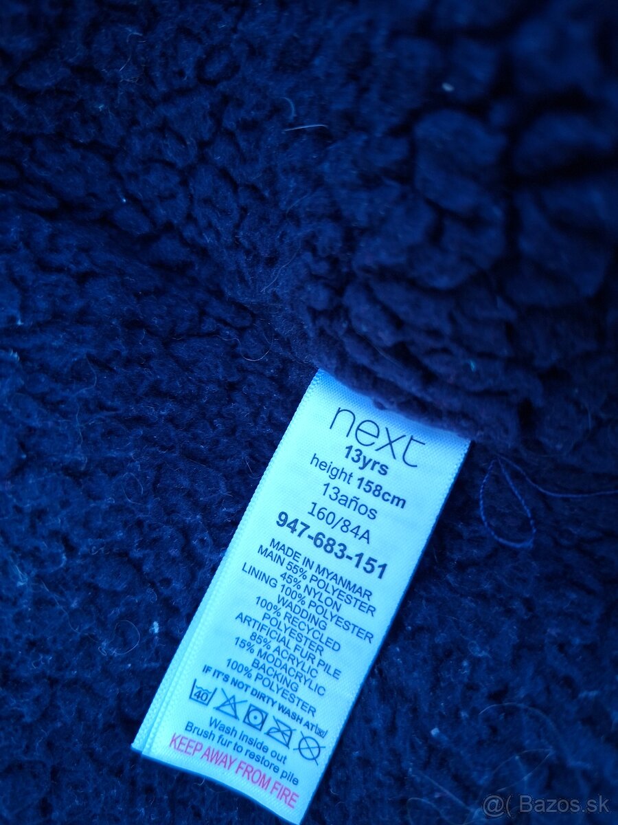 zimná bunda NEXT na 13r., vel.160/84 - 16