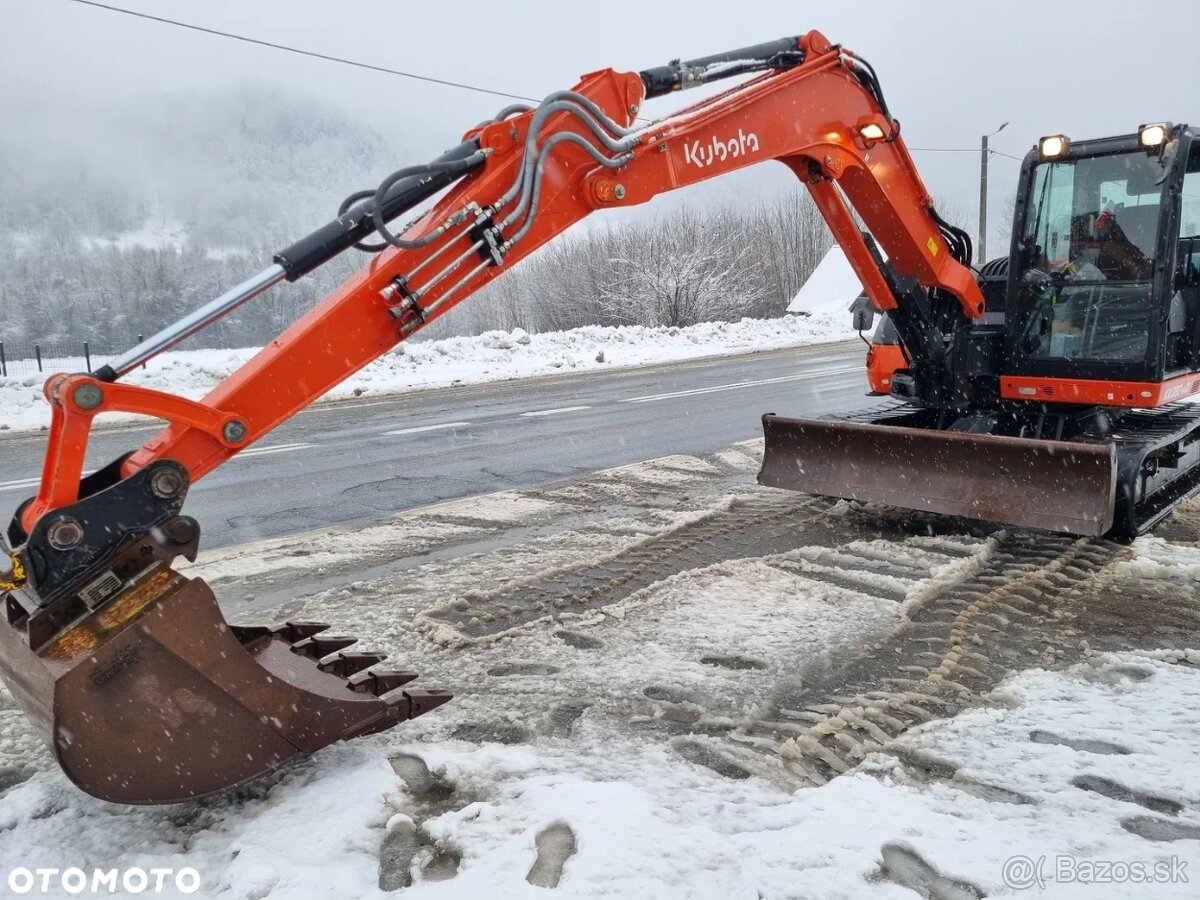 Pásové rýpadlo Kubota KX080-4 s dlhým ramenom 8,5 t PLUS. Ak - 16