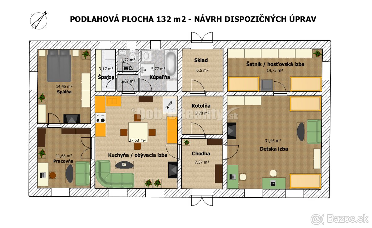 PREDAJ: Pôvodný starohorský dom pod lesom, 154 m2, Staré Hor - 16