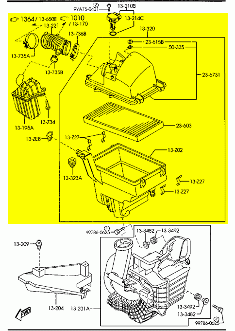Airbox Nasávanie LF5013320 s filtrom a váhou vzduchu - 16