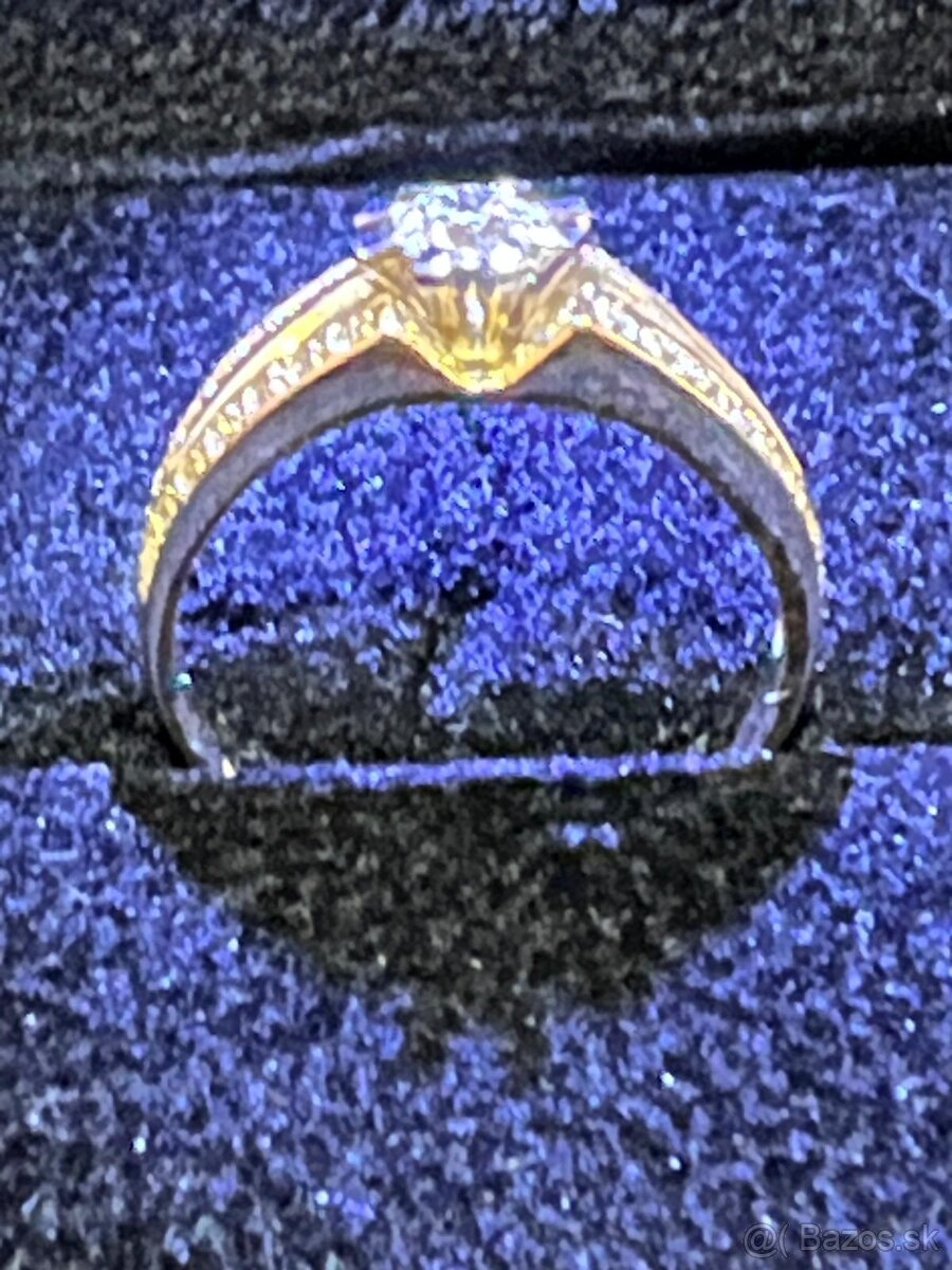 Zlatý dámsky prsteň - prstienky - 16