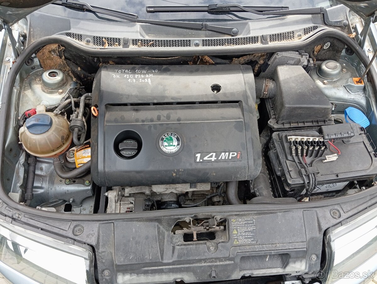 Predám diely na škoda Fabia 1.4mpi 50kw kód:AQW 129 000km - 16