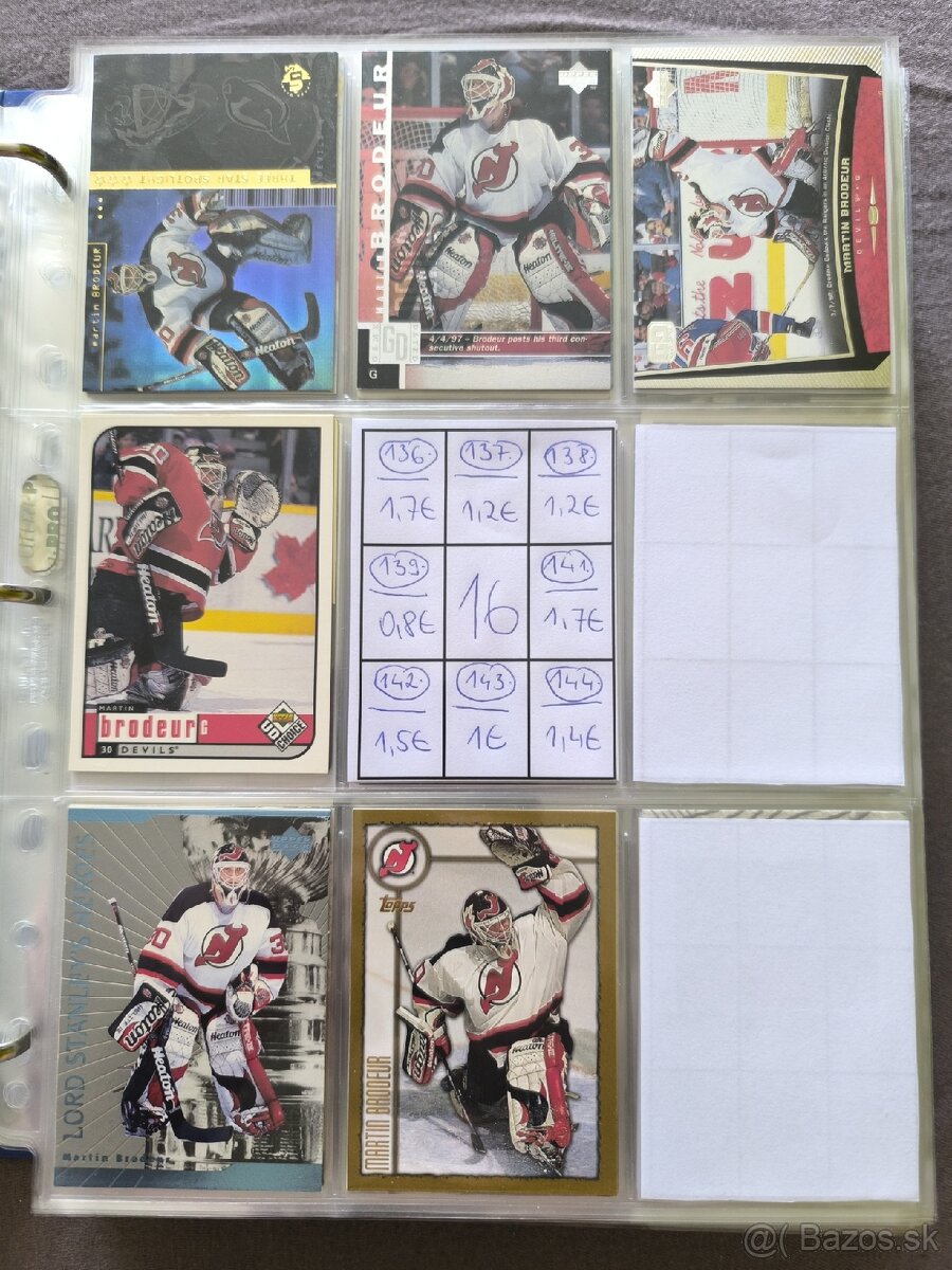 Hokejové kartičky - Martin Brodeur 1 - 16