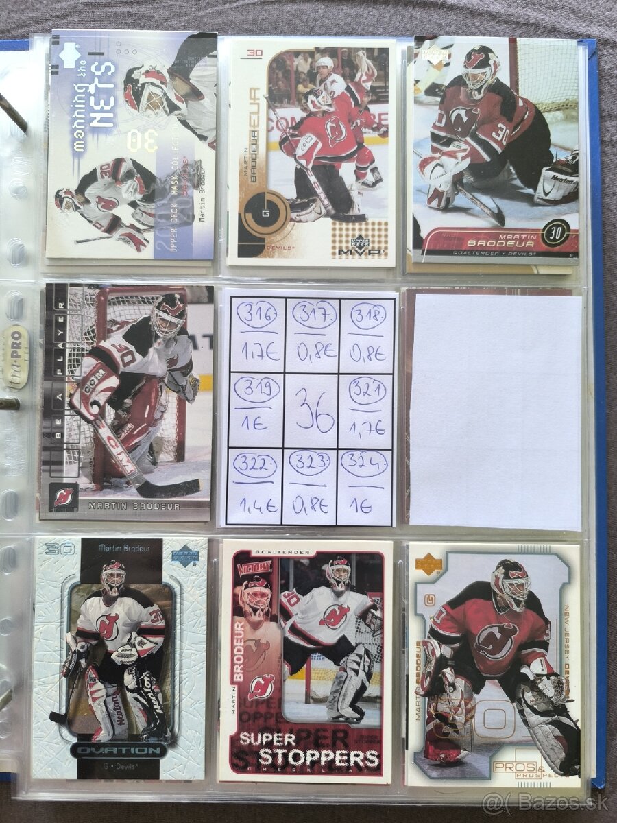 Hokejové kartičky - Martin Brodeur 2 - 16