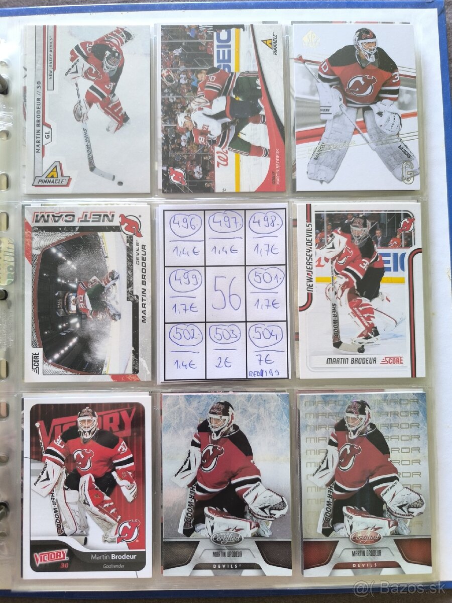 Hokejové kartičky - Martin Brodeur 3 - 16
