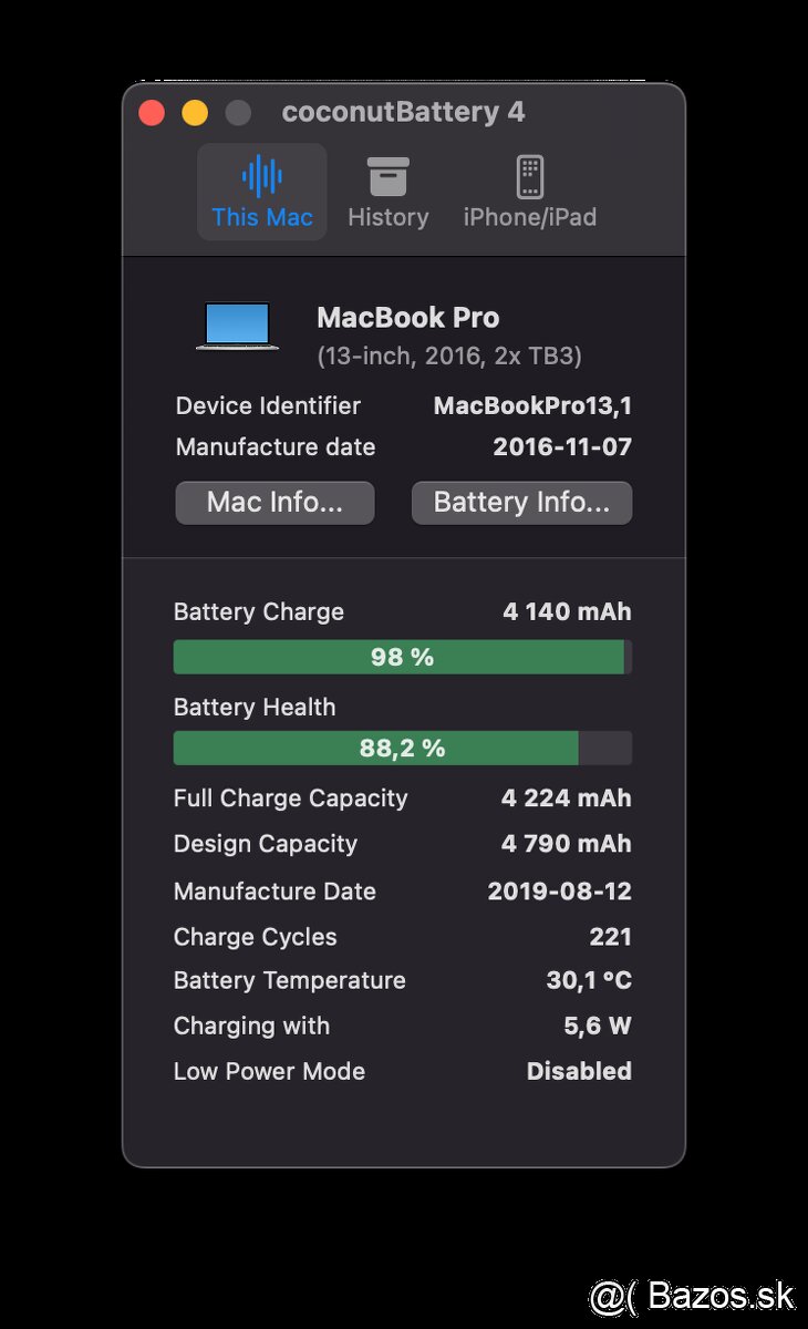 MacBook Pro (13-inch, late 2016, Two Thunderbolt 3 ports) - 16