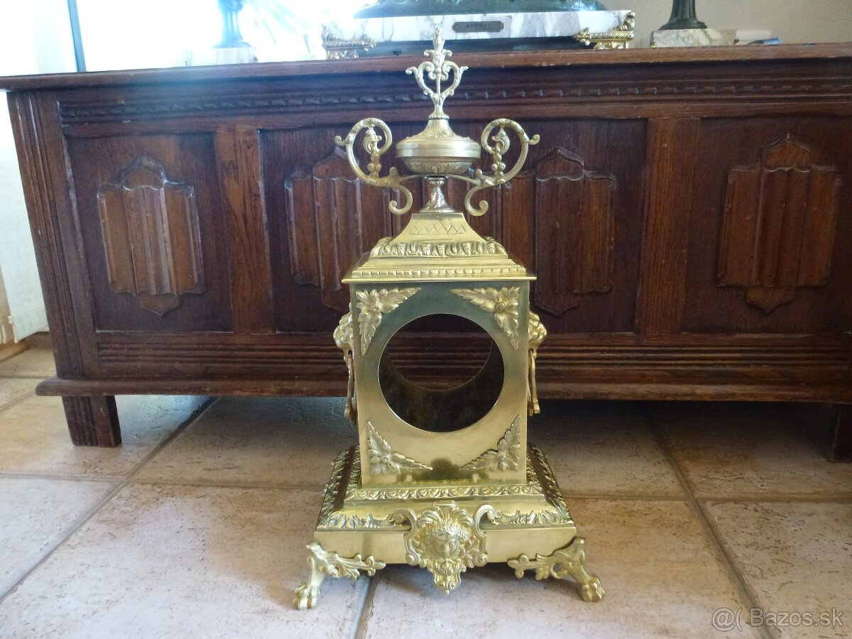 Francúzske bronzové krbové hodiny Vincenti & Cie 1860 - 16