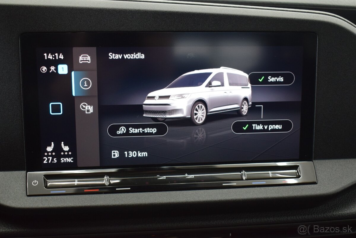 Volkswagen Caddy Maxi 2,0 TDi 90 kW, 7-míst,LED,DPH - 16